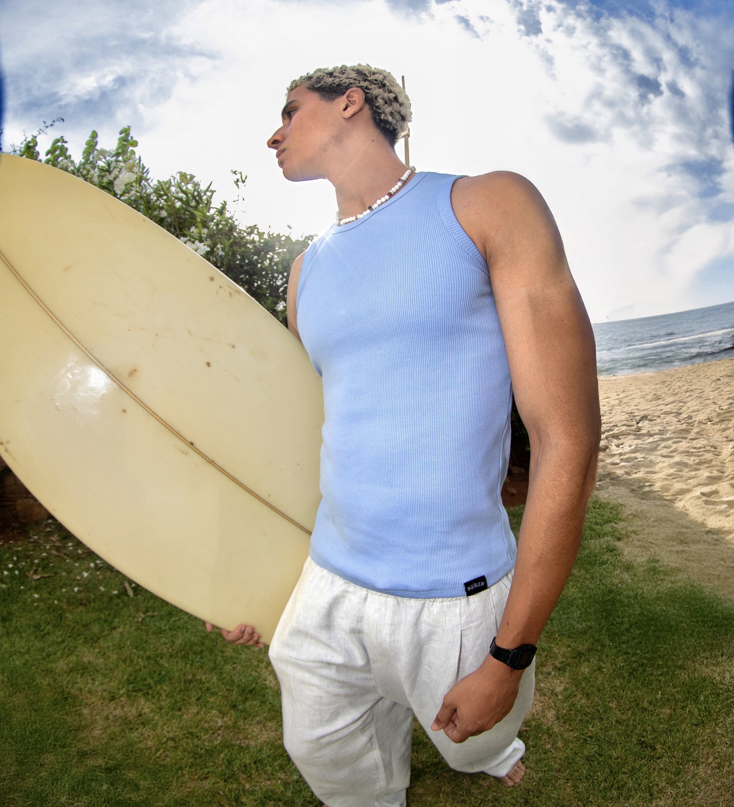 STRTN RIBBED TANK TOP – Baby Blue