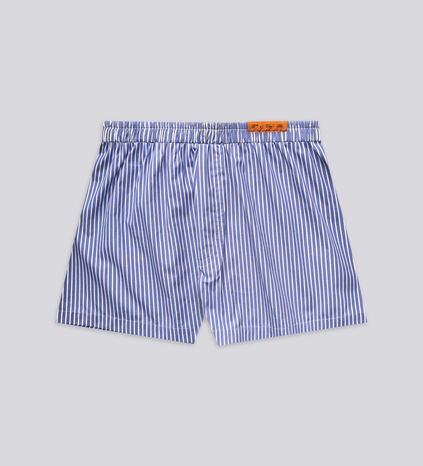 LOT DE 2 BOXERS UNISEXES EN POPELINE – Rayé Bleu