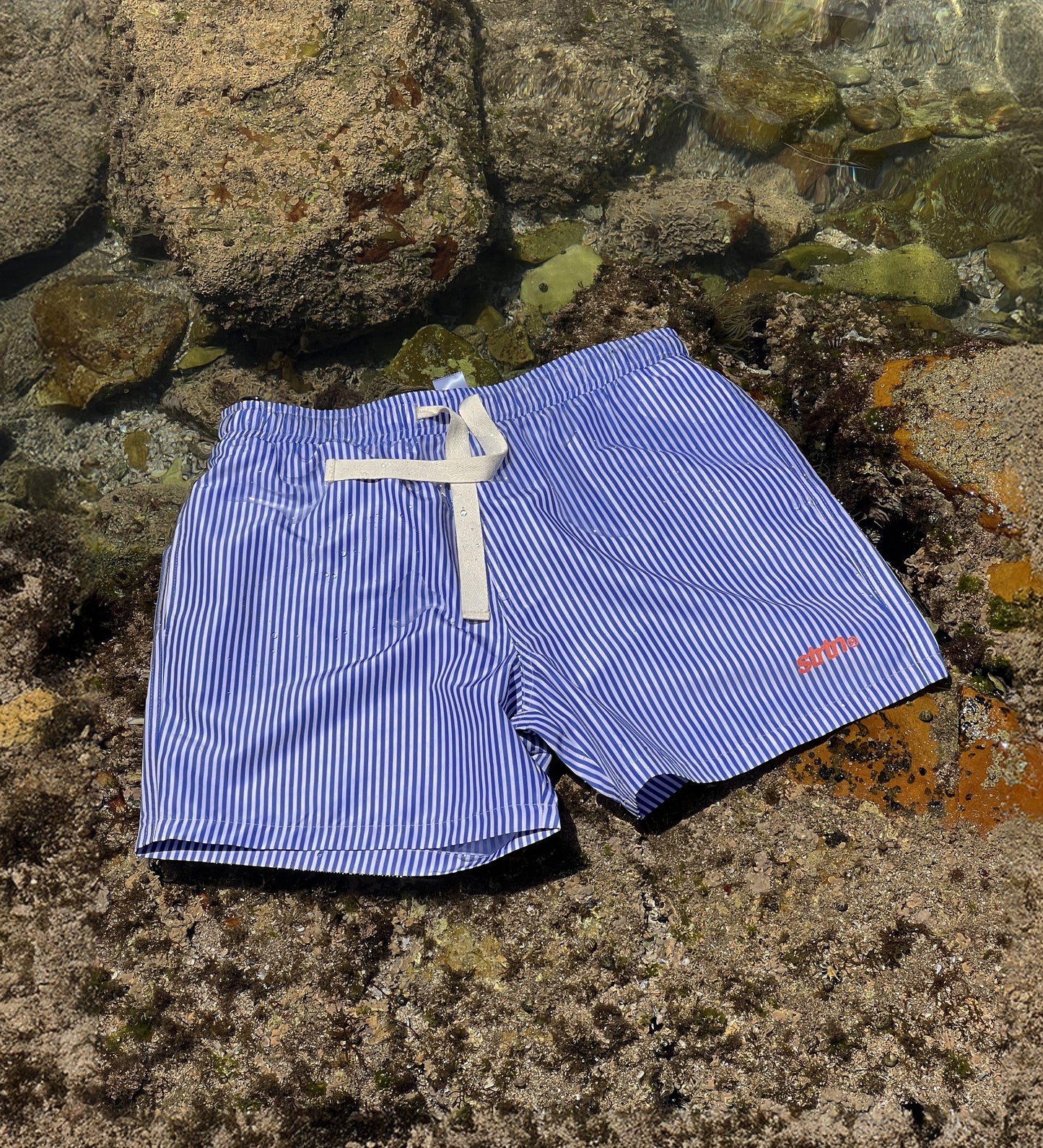 STRTN® SWIMSHORTS – Striped Blue