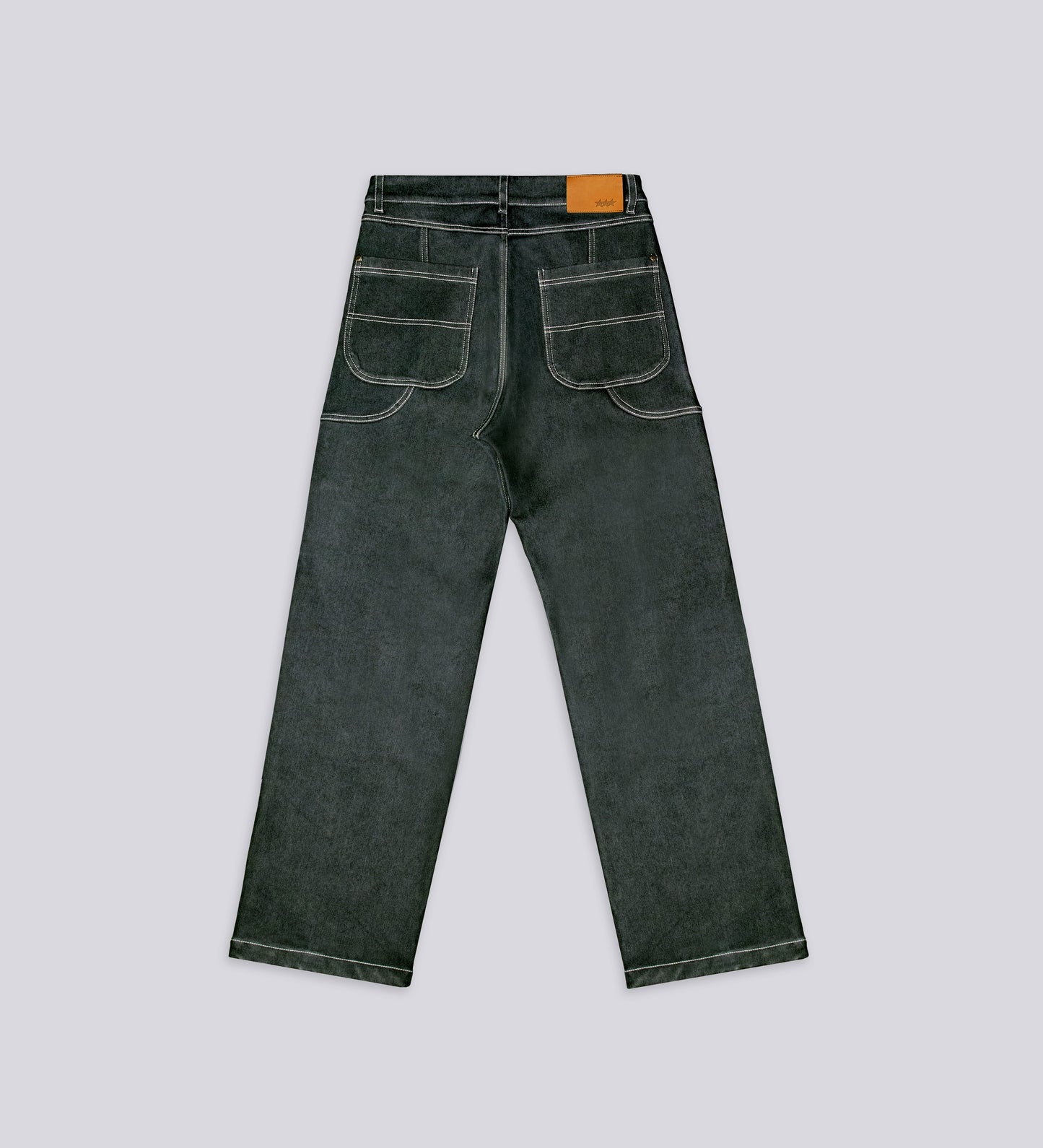 PANTALON EN JEAN POLAIRE ÉPAIS – Vert foncé