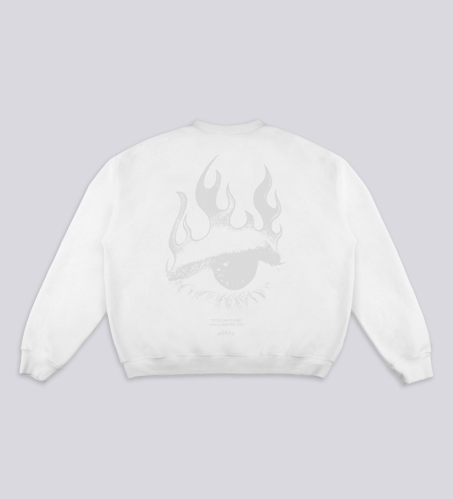 COL ROND EYES ON FLAME – Blanc cassé