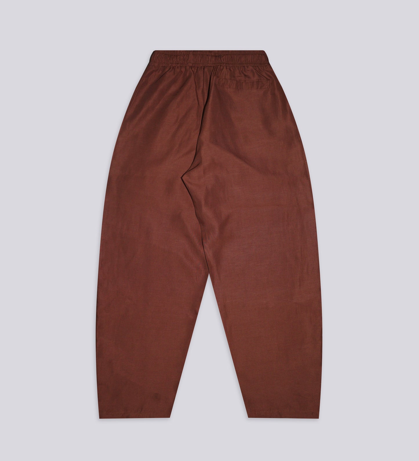 PLEATED BAGGY LINEN PANTS – Mocha