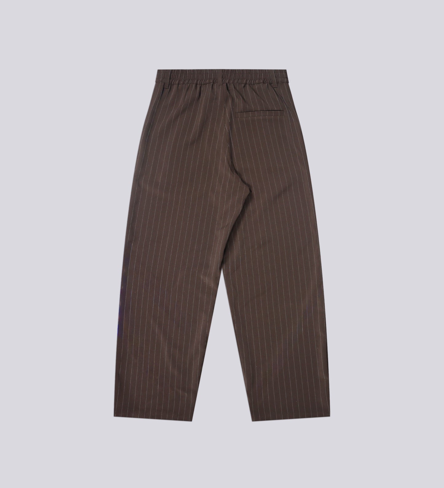 PINSTRIPE PLEATED TROUSERS – Mocha