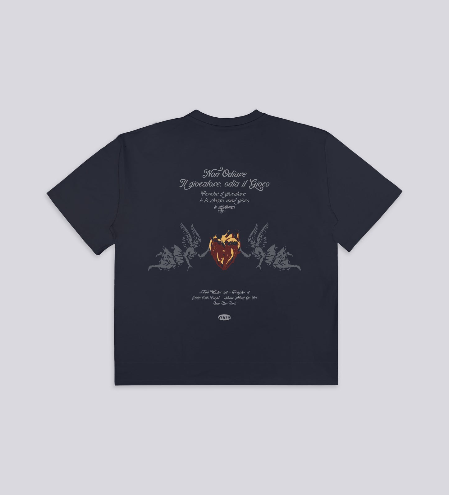 T-SHIRT LOURD ODIA IL GIOCO – Gris foncé