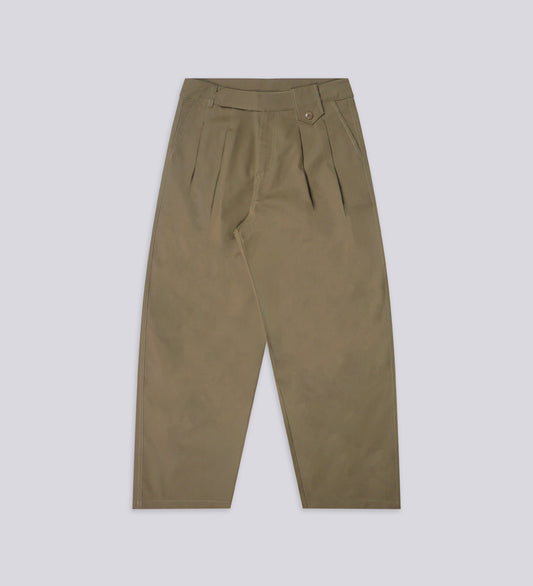 CRTV DEPT. PLEATED BAGGY PANTS – Khaki
