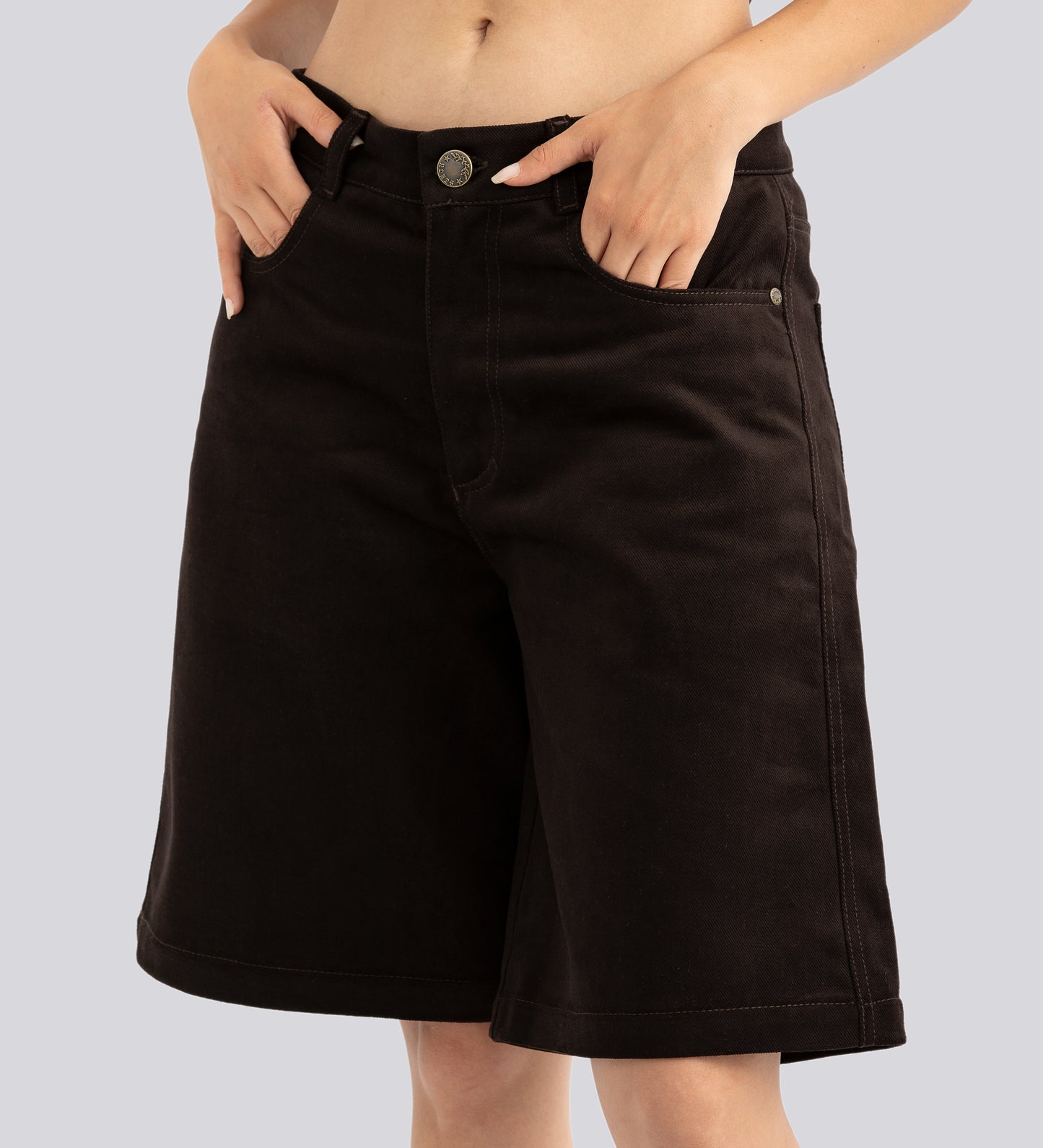 SMGO WORLDWIDE JORTS - Marron foncé