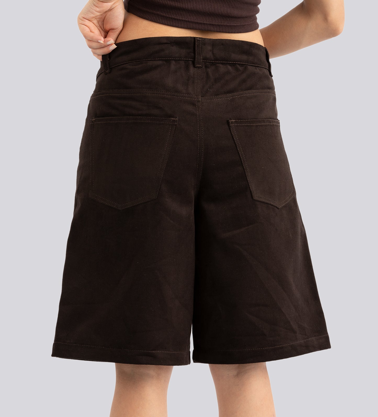 SMGO WORLDWIDE JORTS - Marron foncé