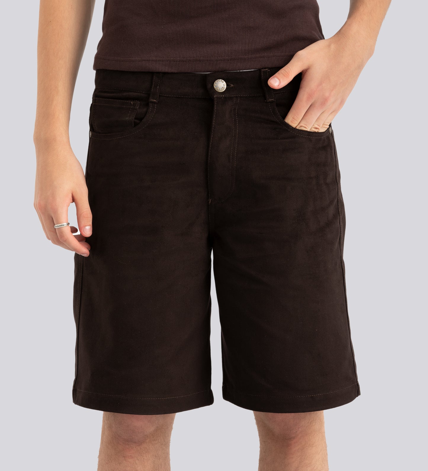 SMGO WORLDWIDE JORTS - Marron foncé