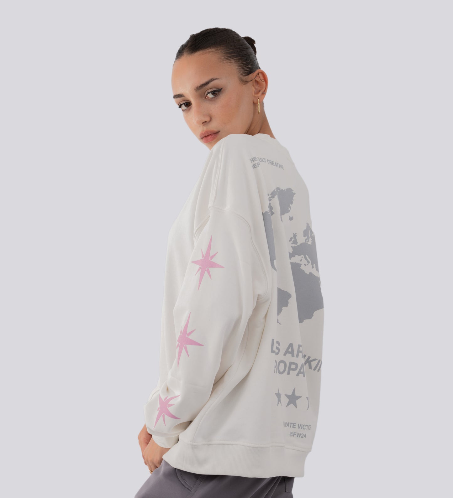 SWEAT-SHIRT MANKIND PROPAGANDA - Blanc (polaire non brossée)