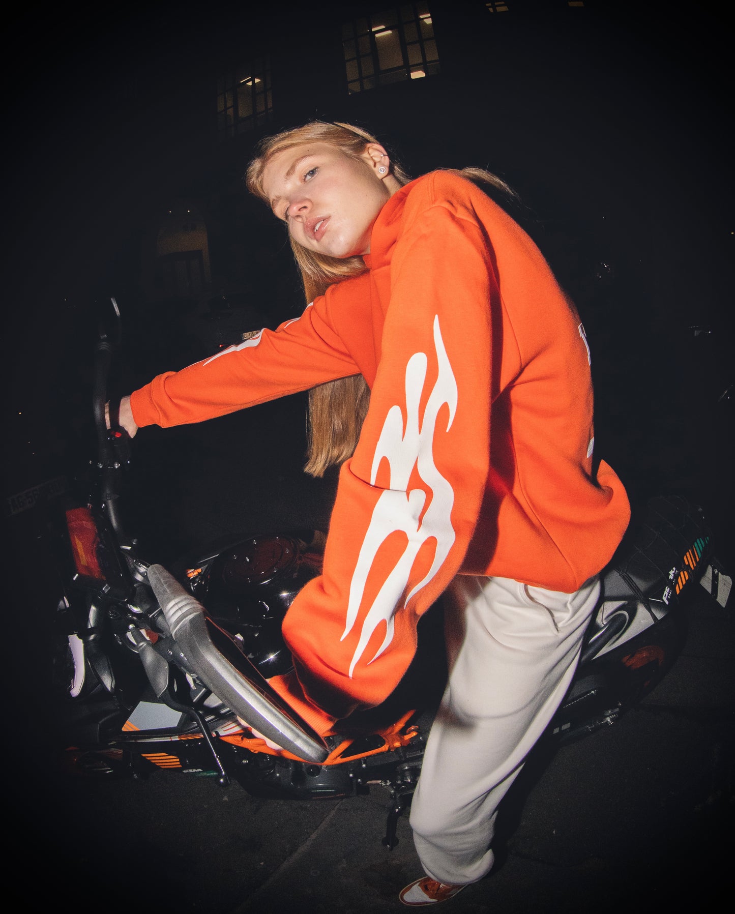 Sweat à capuche Kyoto - Orange sanguine