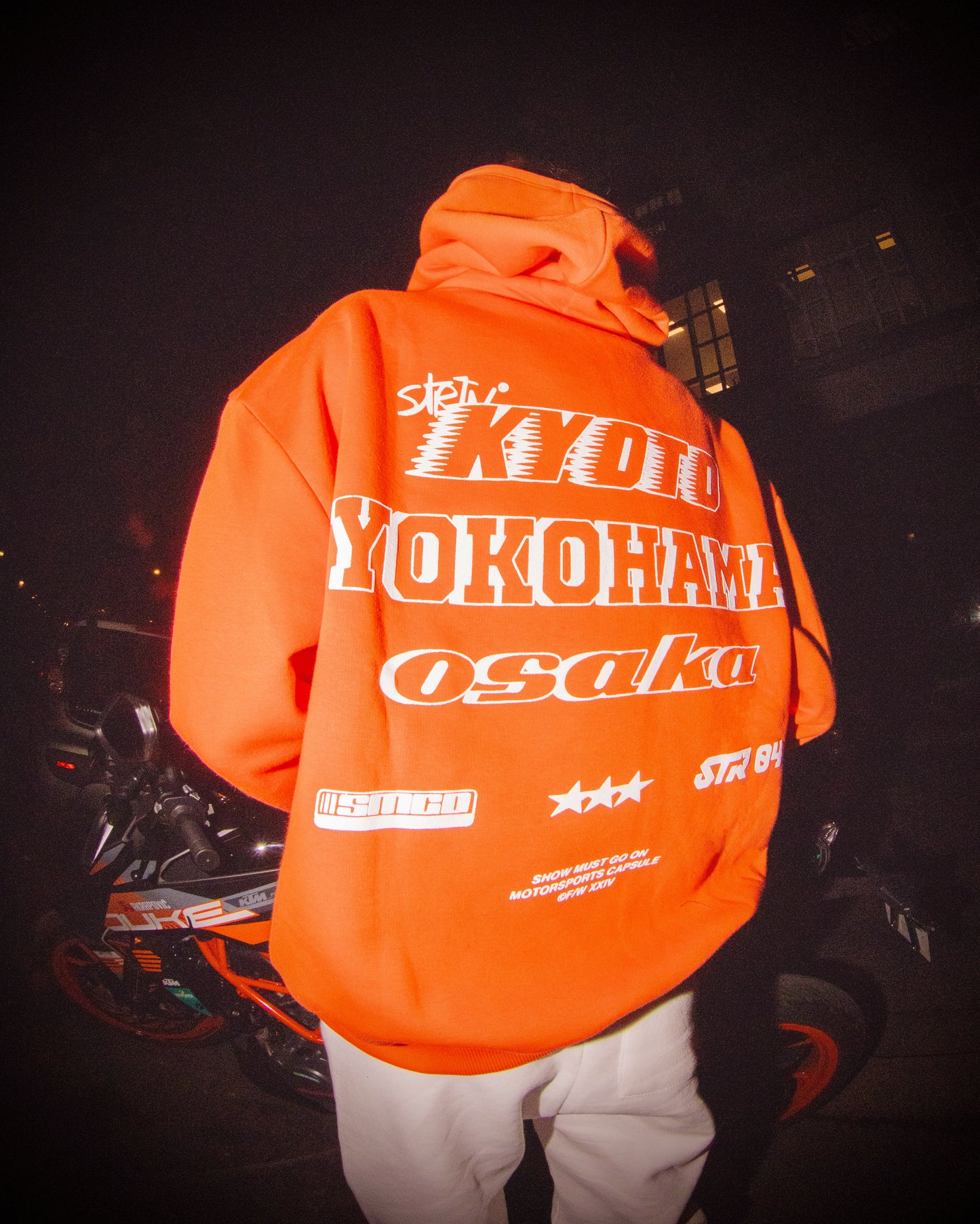 Sweat à capuche Kyoto - Orange sanguine