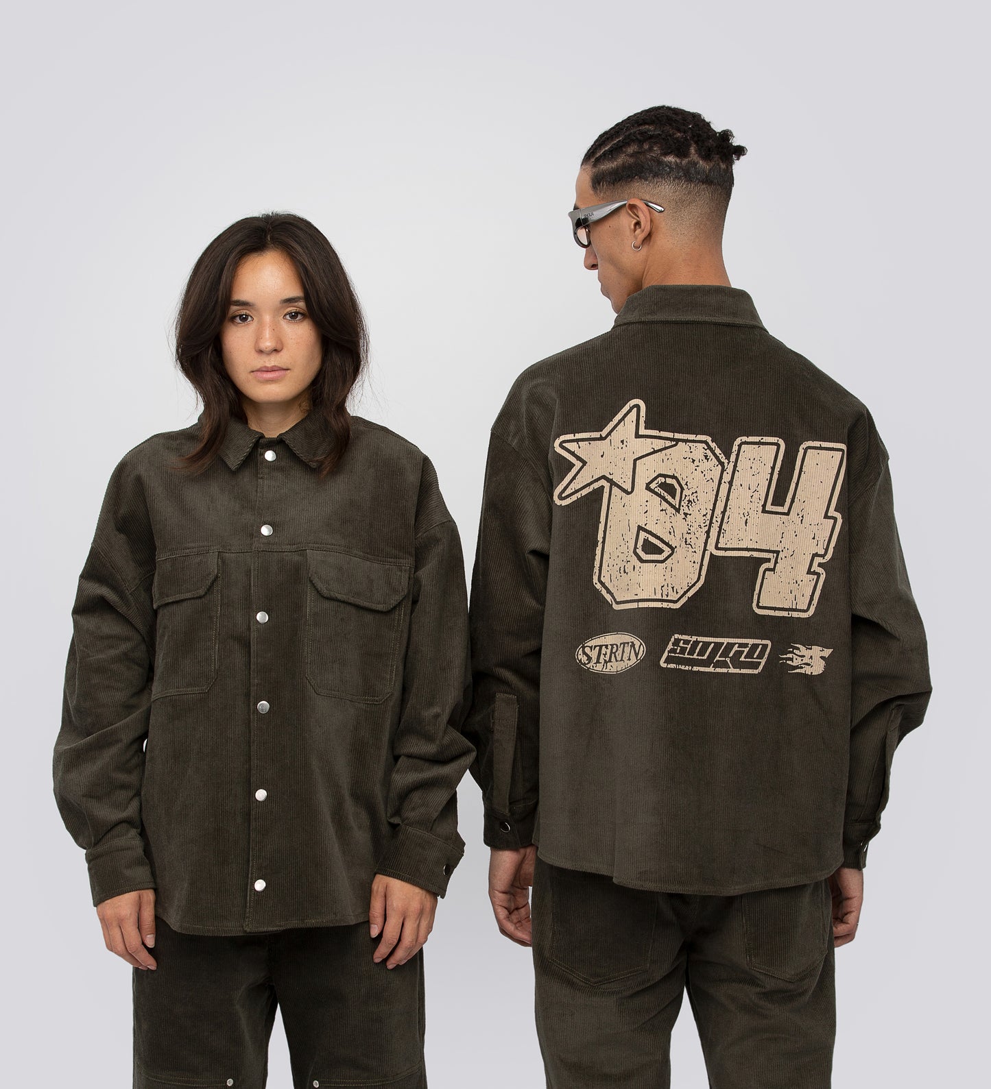 CHEMISE EN VELOURS CÔTELÉ PIT CREW – Kaki