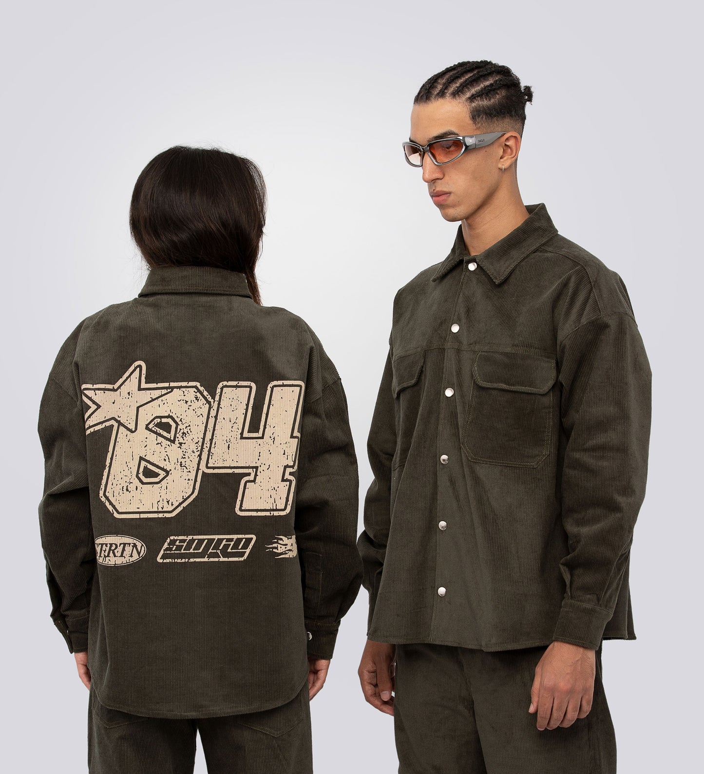 CHEMISE EN VELOURS CÔTELÉ PIT CREW – Kaki