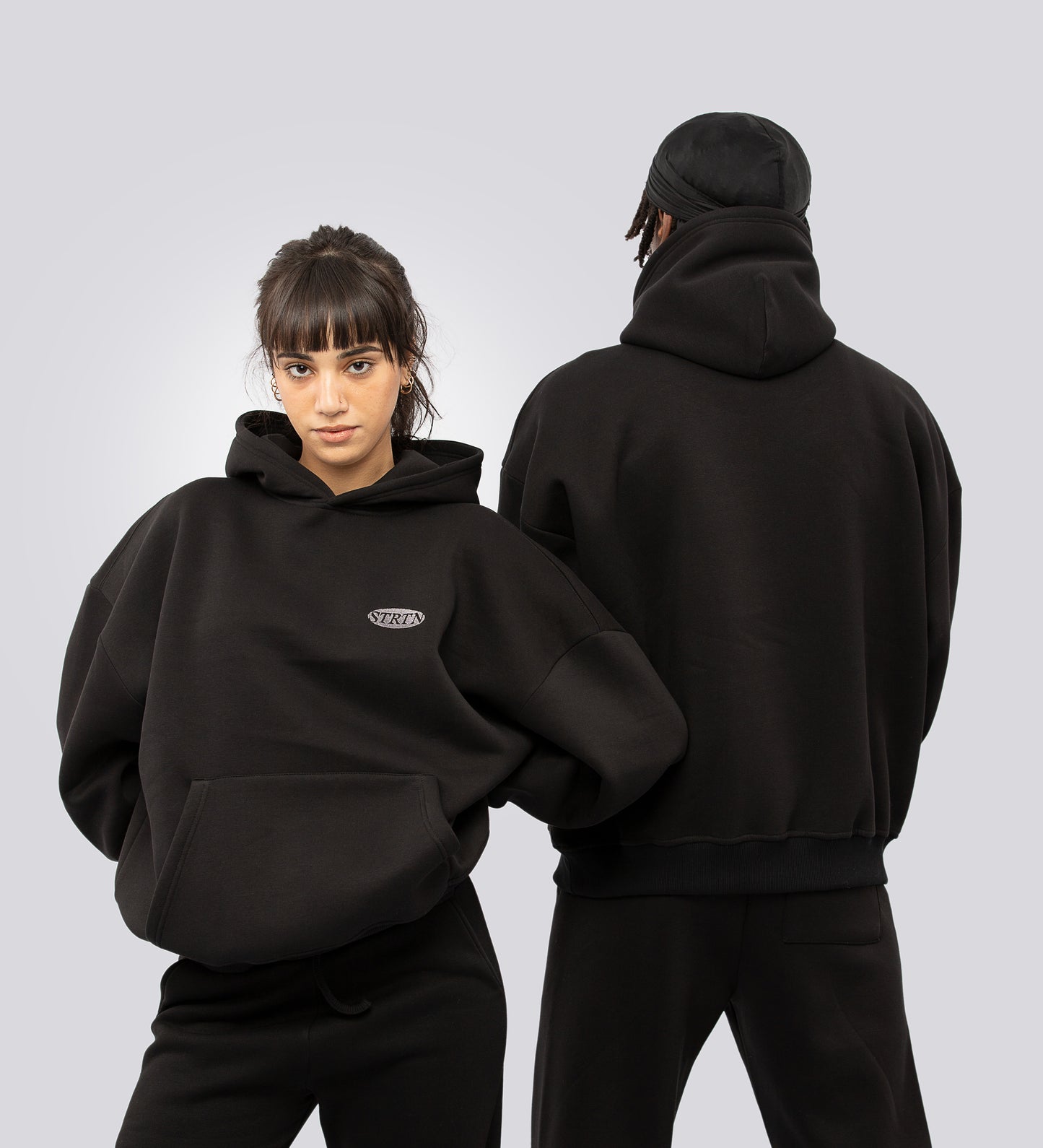 Sweat à capuche CULT SUPPLY Boxy – Noir