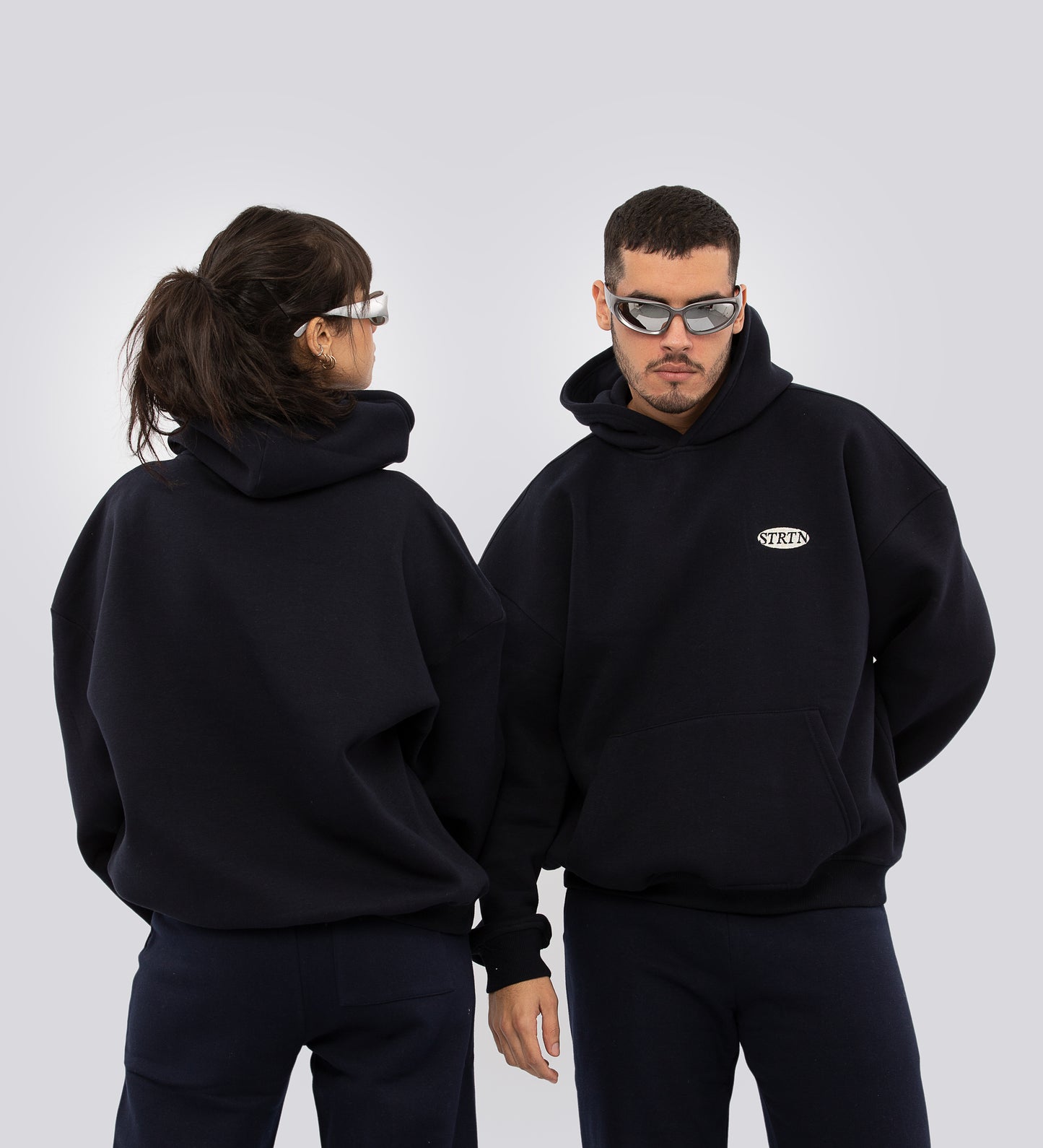 Sweat à capuche CULT SUPPLY Boxy – Bleu marine