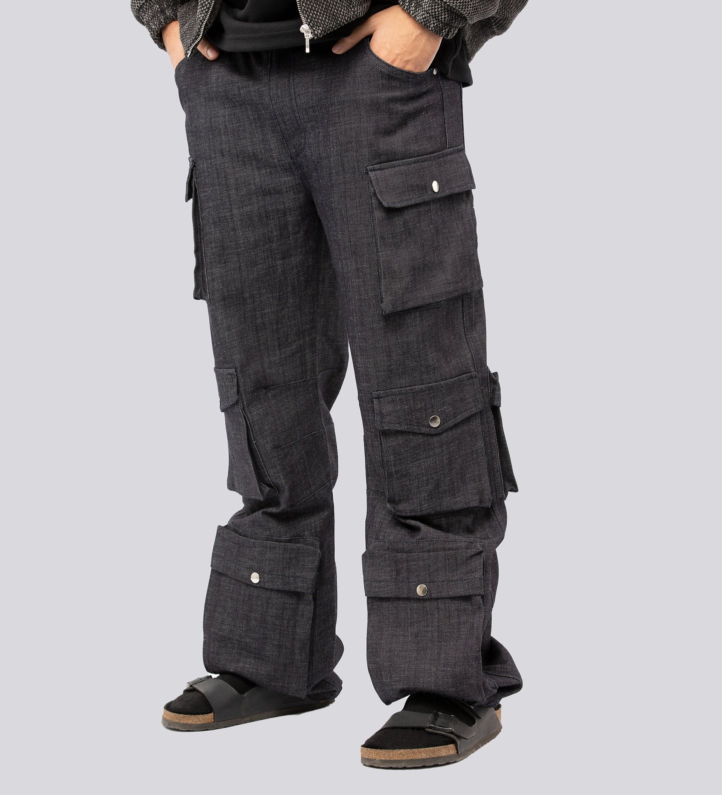 JEANS DE COMBAT CARGO – Gris foncé