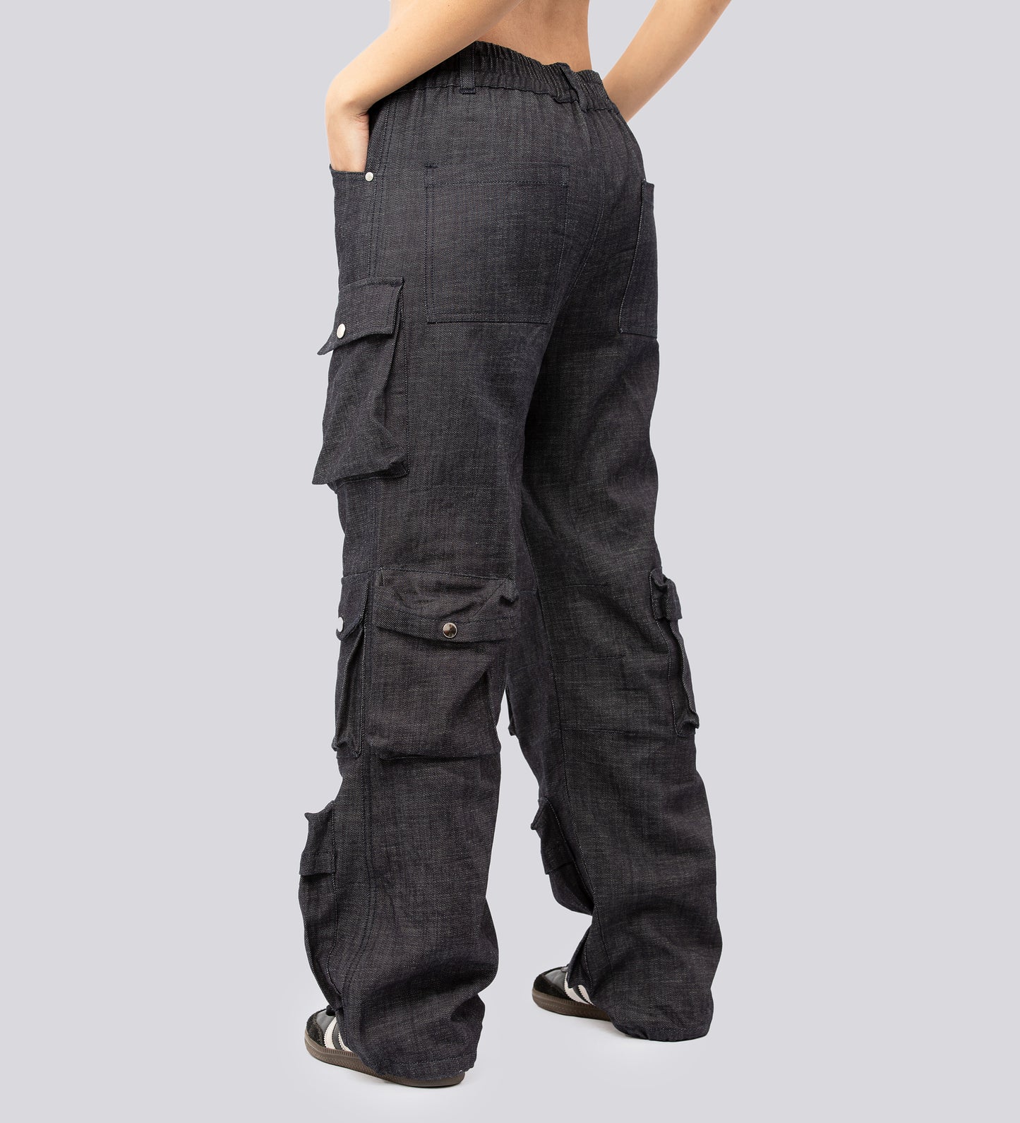 JEANS DE COMBAT CARGO – Gris foncé