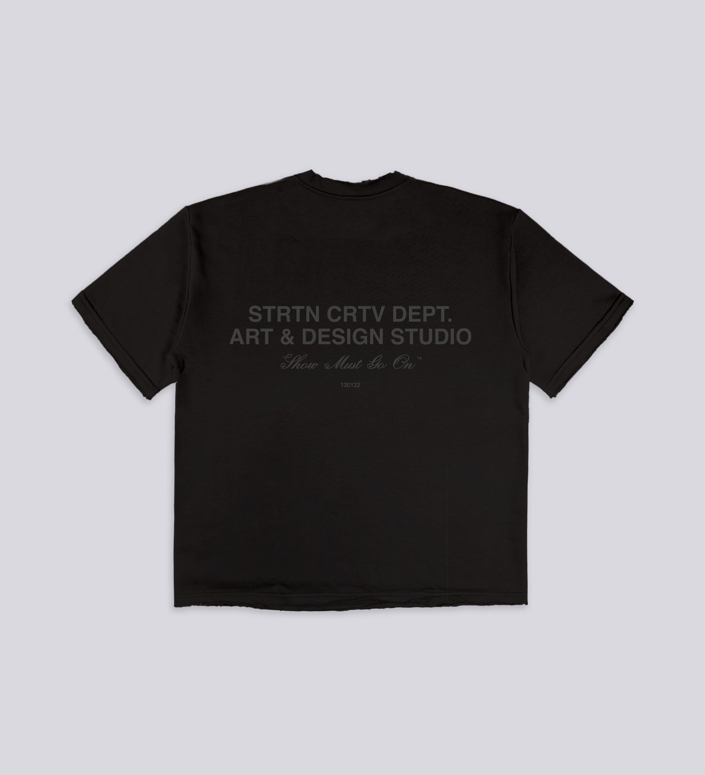 T-shirt effet usé CRTV. DEPT – Noir