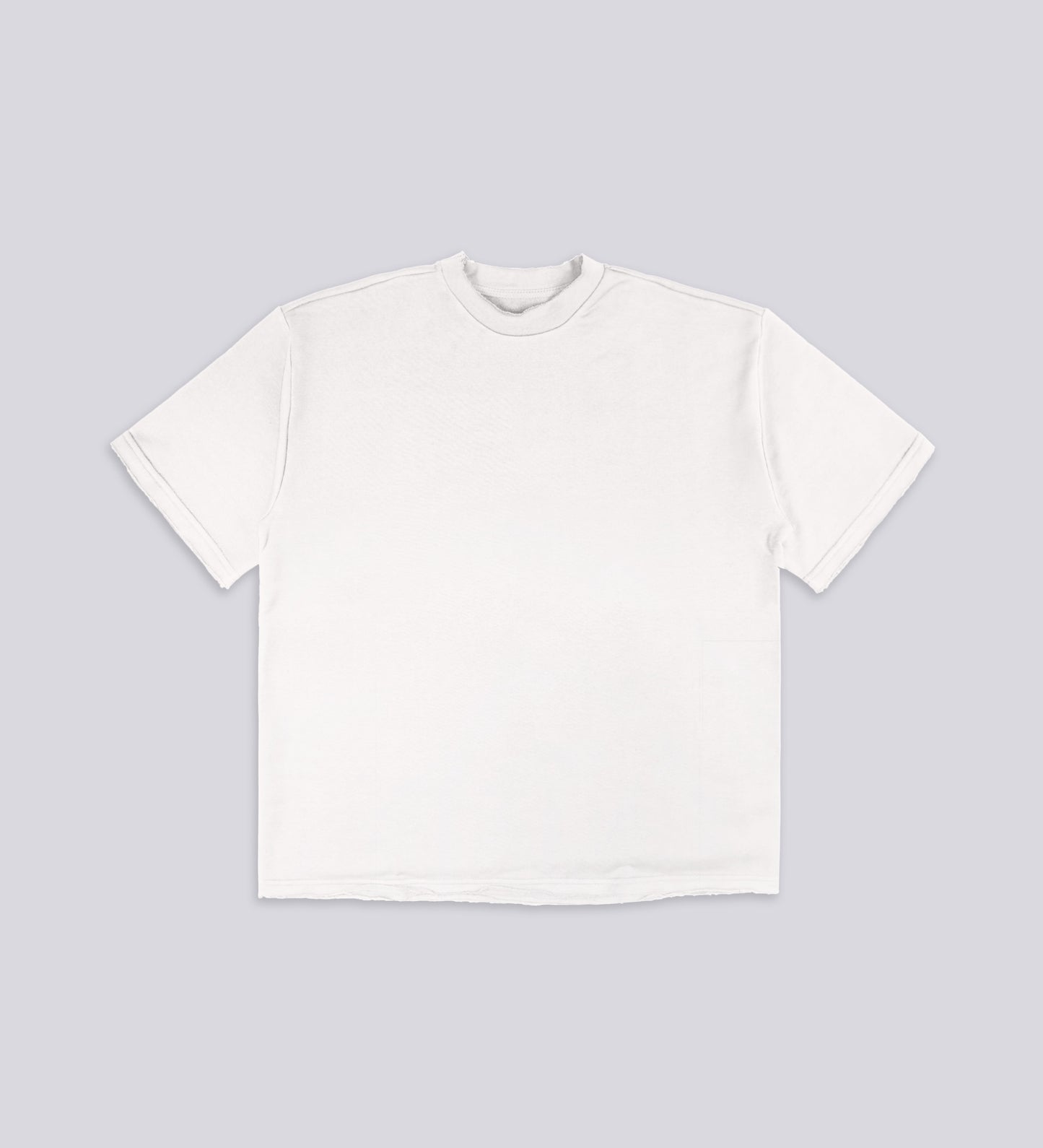 T-shirt effet usé CRTV. DEPT – Blanc cassé (polaire non brossée)