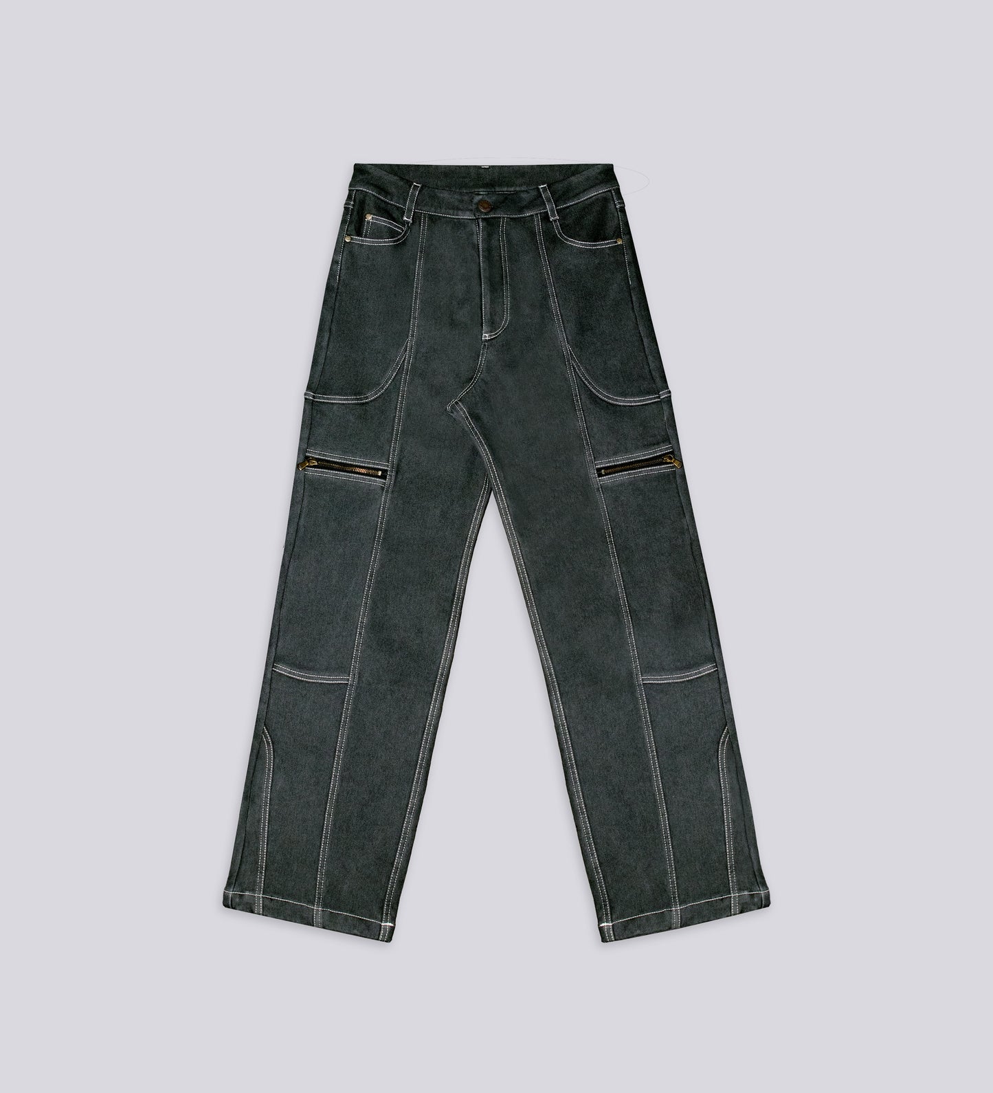 PANTALON EN JEAN POLAIRE ÉPAIS – Vert foncé