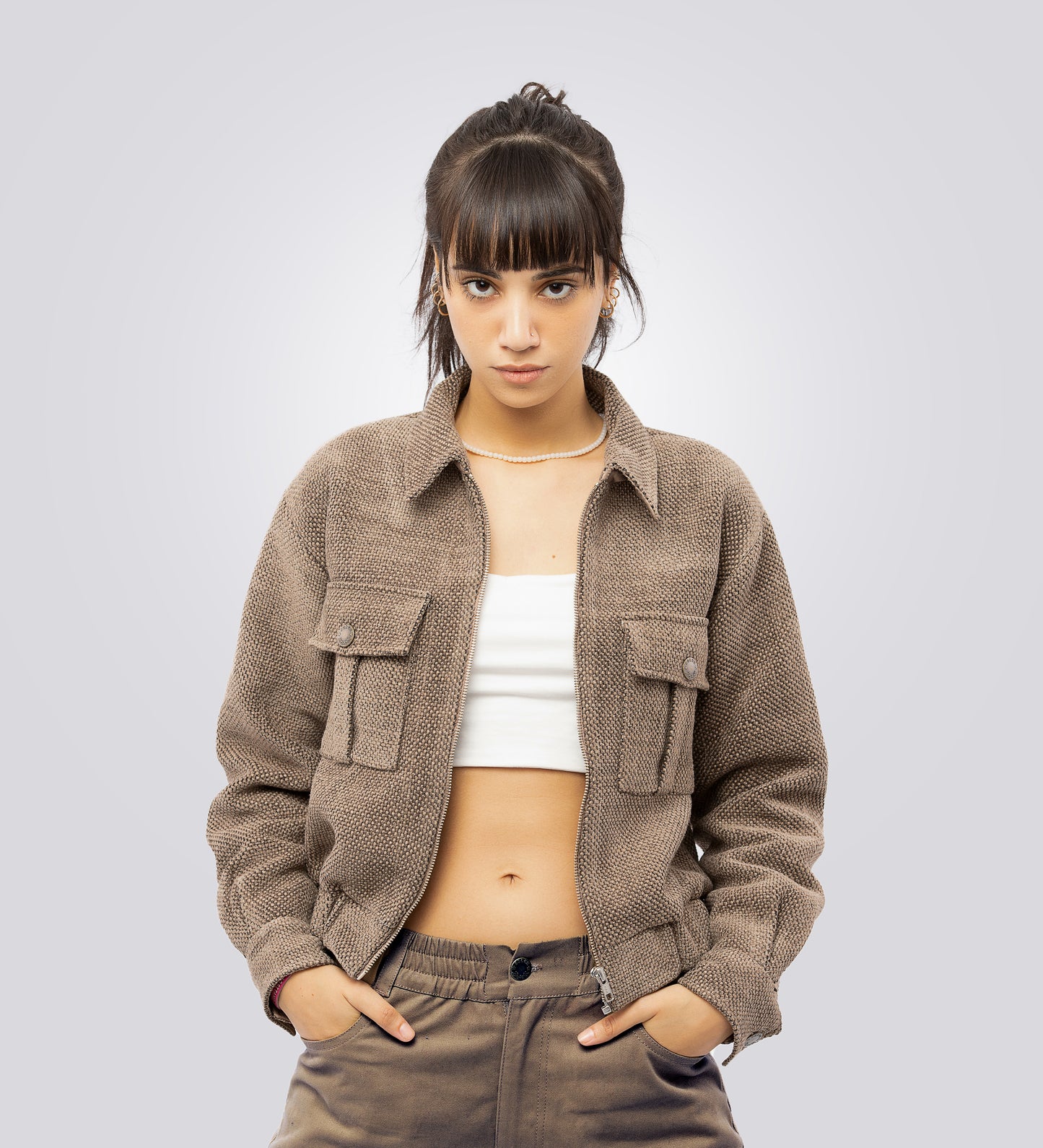 VESTE FEMME CULT GRADS – Tabac (Tissu recyclé)