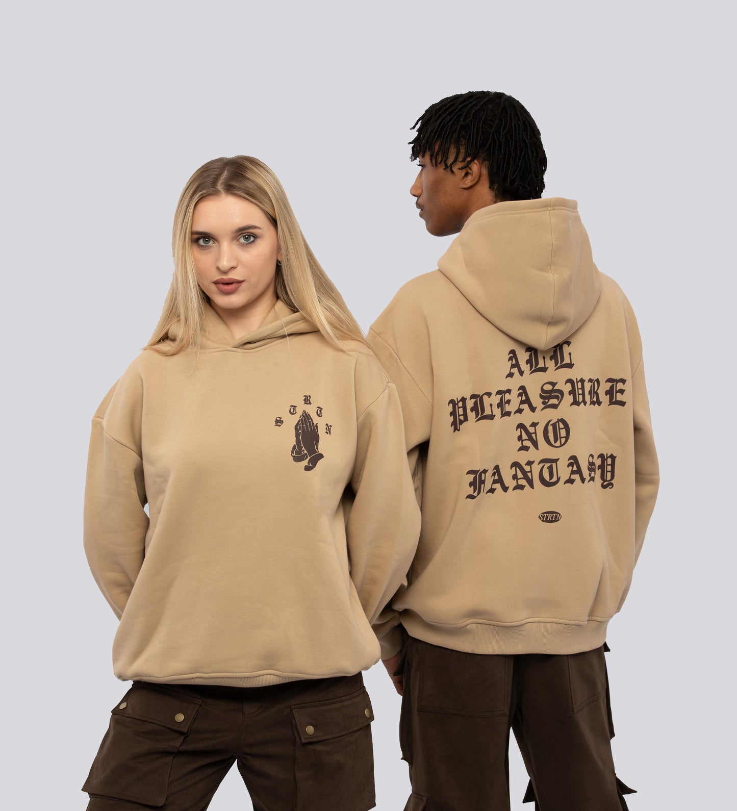 Sweat à capuche PLEASURE – Beige