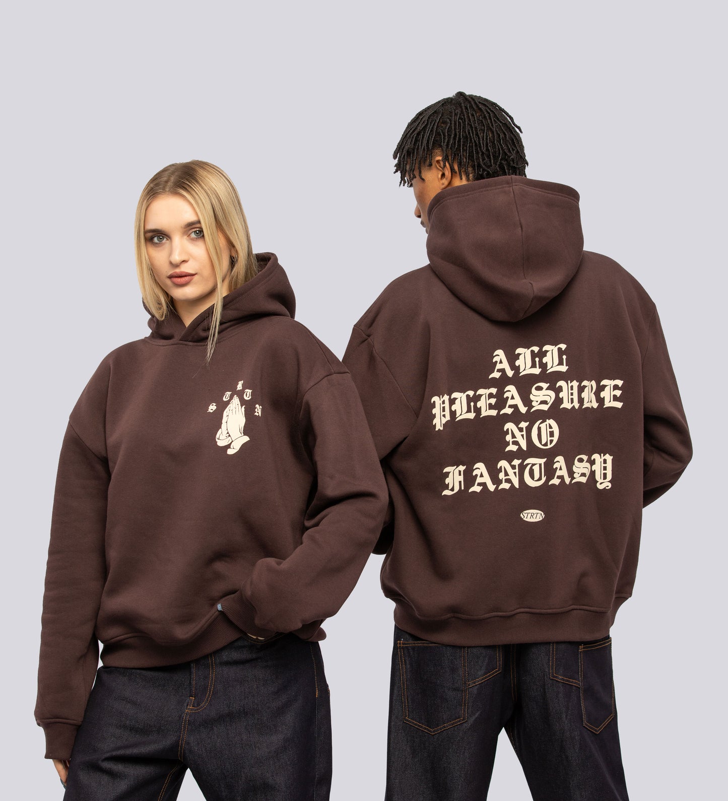 Sweat à capuche PLEASURE – Marron foncé