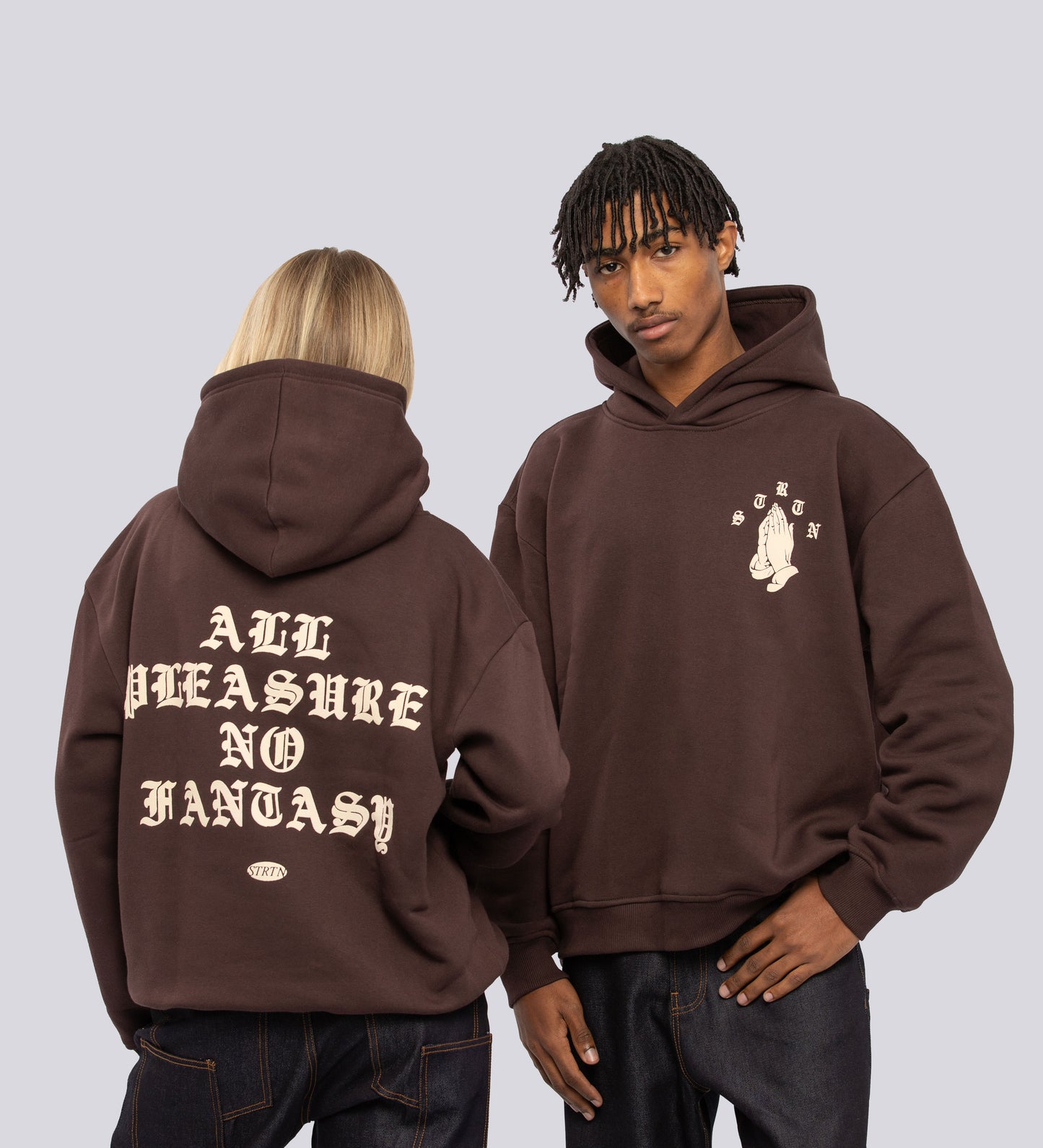Sweat à capuche PLEASURE – Marron foncé