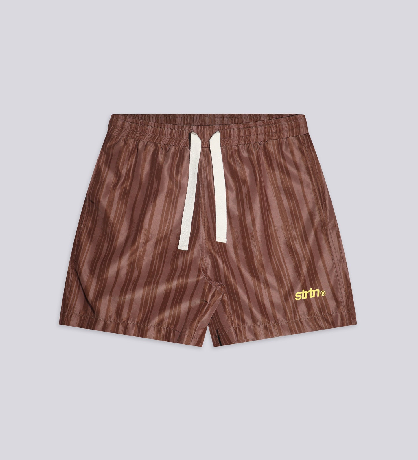 STRTN® SWIMSHORTS – Striped Brown