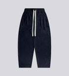 PLEATED BAGGY LINEN PANTS – Midnight Blue