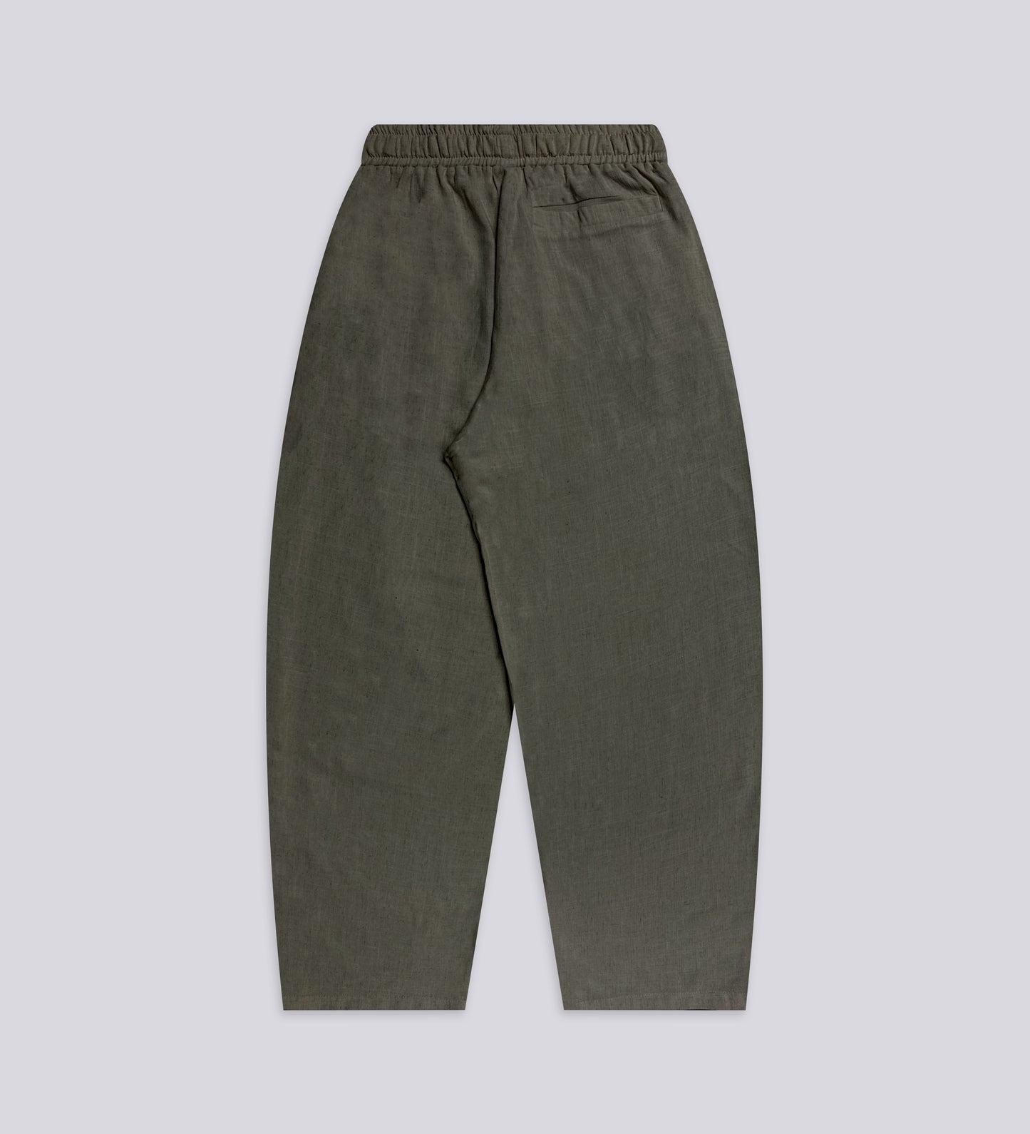 PLEATED BAGGY LINEN PANTS – Khaki