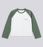 STRTN® RAGLAN LONG SLEEVE TEE – Khaki/Off White