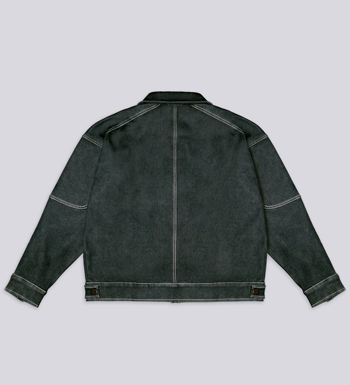 VESTE EN JEAN POLAIRE ÉPAIS – Vert foncé