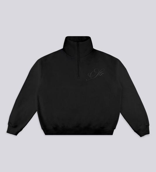 STRTN® BOXY HALF-ZIP – Black