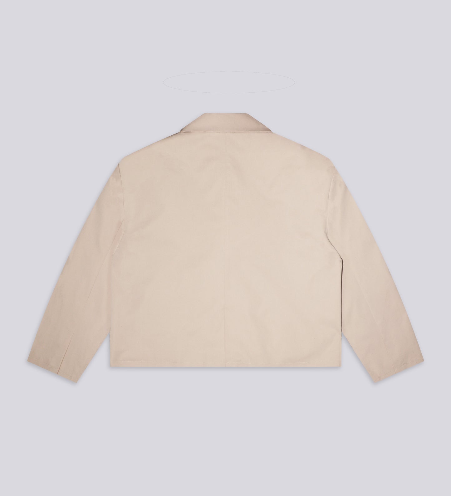 DISTRESSED CROPPED TRENCH COAT – Beige