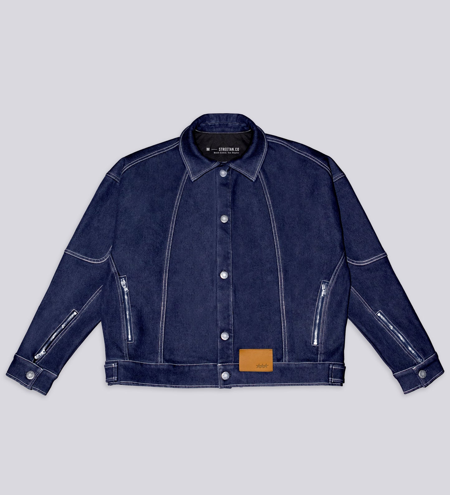 VESTE EN JEAN POLAIRE ÉPAISSE – Bleu