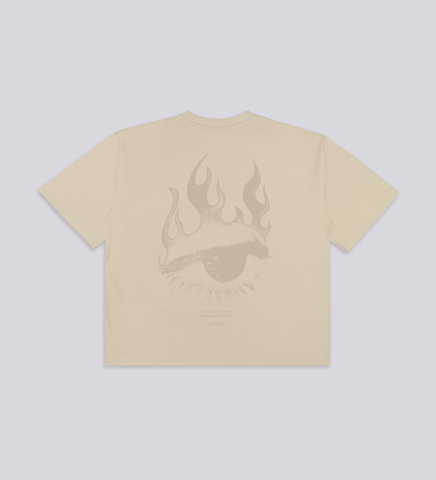 T-SHIRT ÉPAIS EYES ON FLAME – Crème