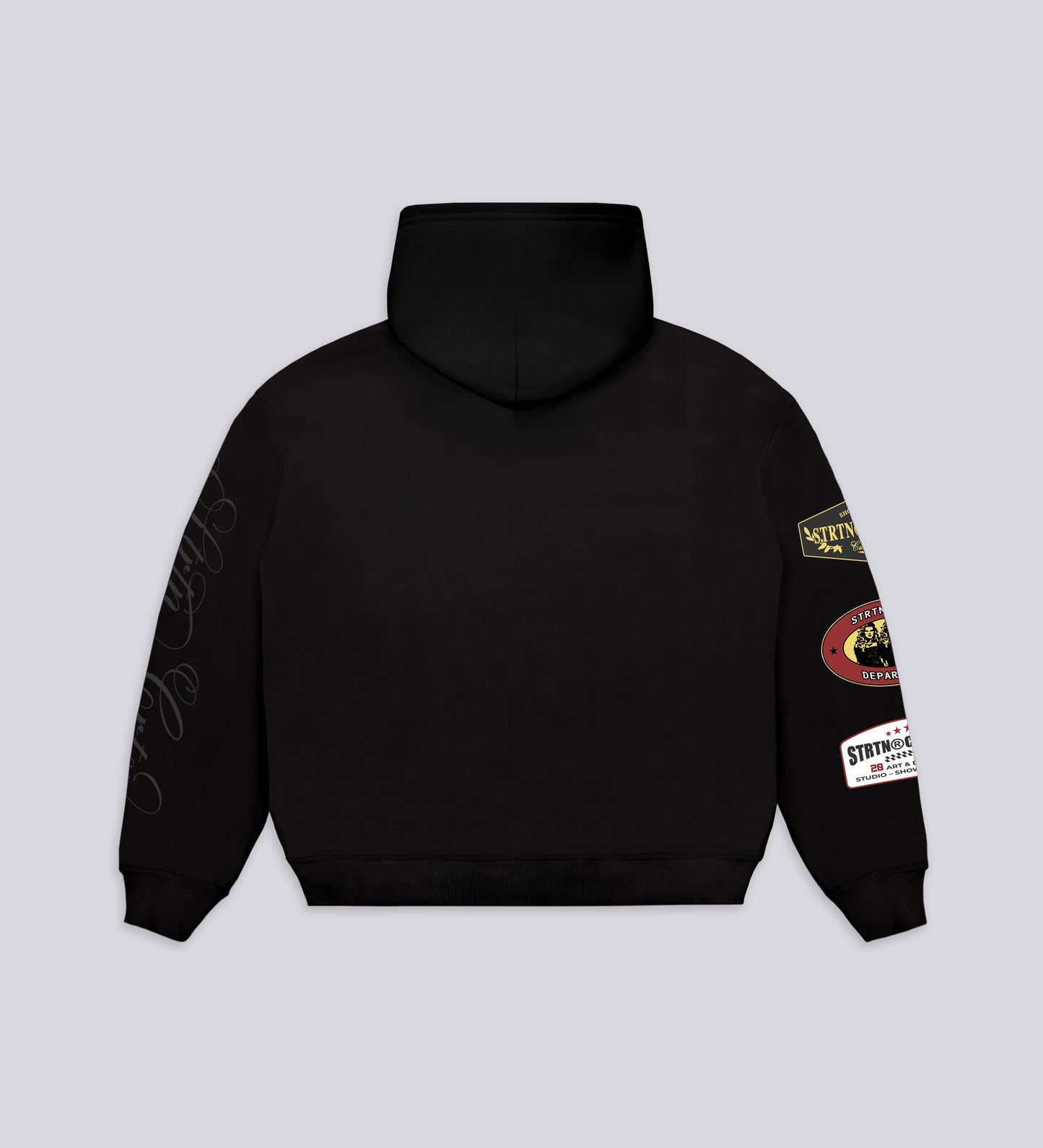 STRTN® CRTV DEPT. BOXY HOODIE – Black