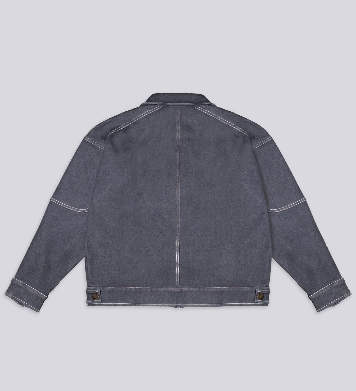 VESTE EN JEAN POLAIRE ÉPAISSE – Gris