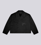 DISTRESSED CROPPED TRENCH COAT – Black