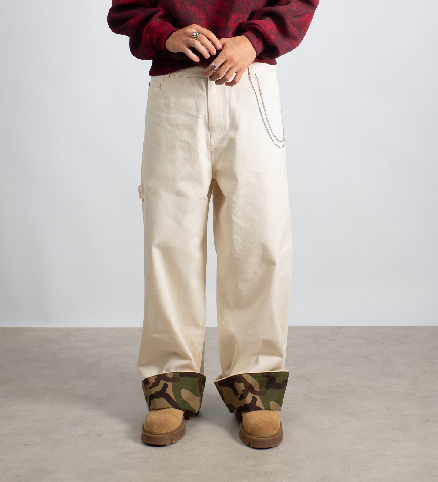 STRTN® MILITIA BAGGY PANTS – Cream
