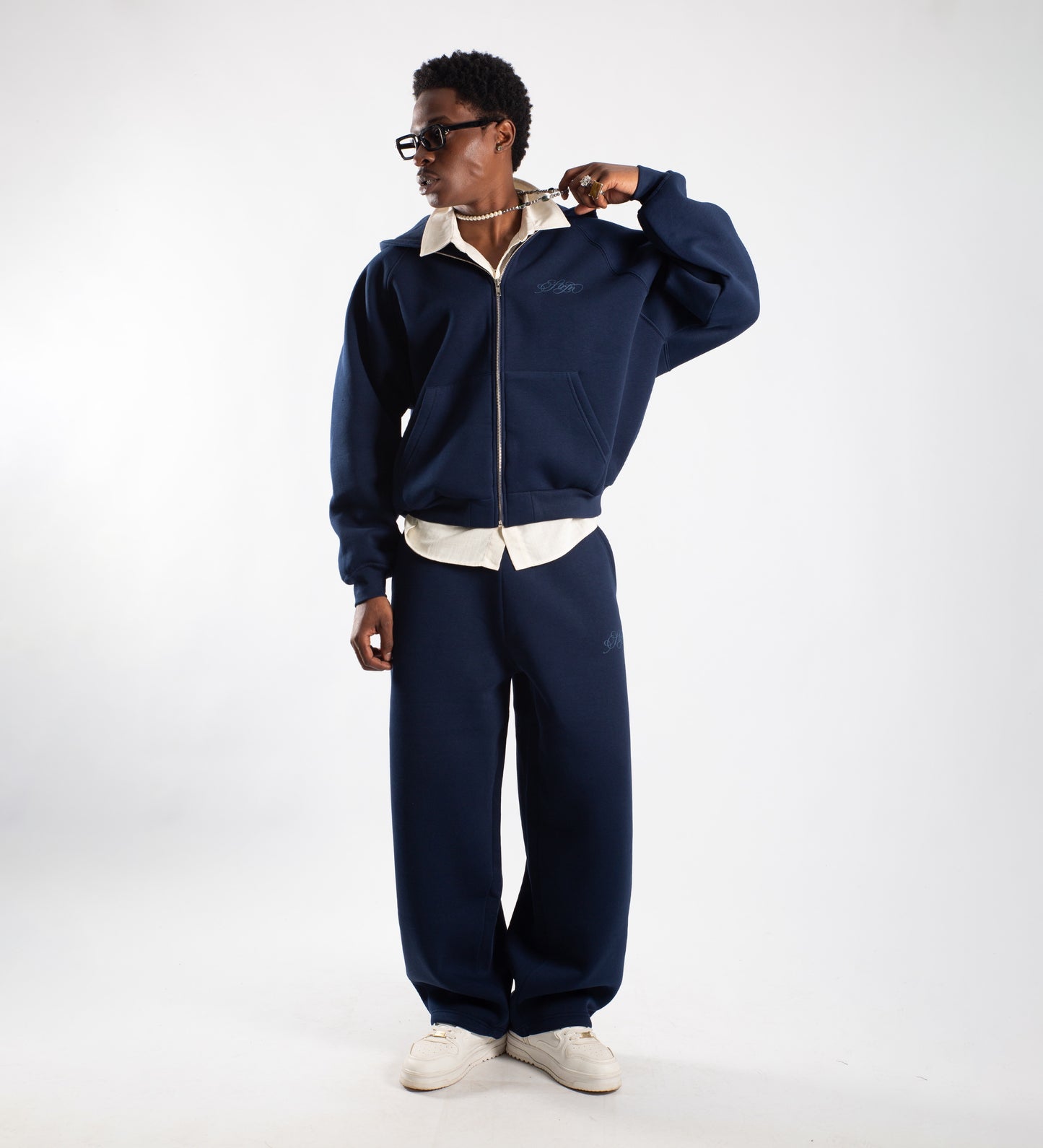 STRTN RAGLAN ZIP-UP HOODIE II – Navy