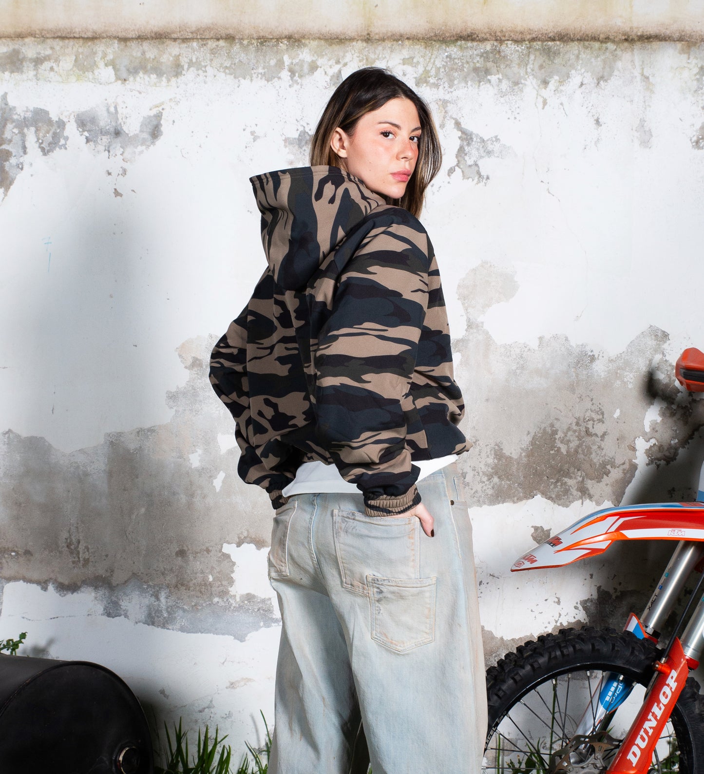 STRTN® POLAR TECH PRINTED HOODIE – Army