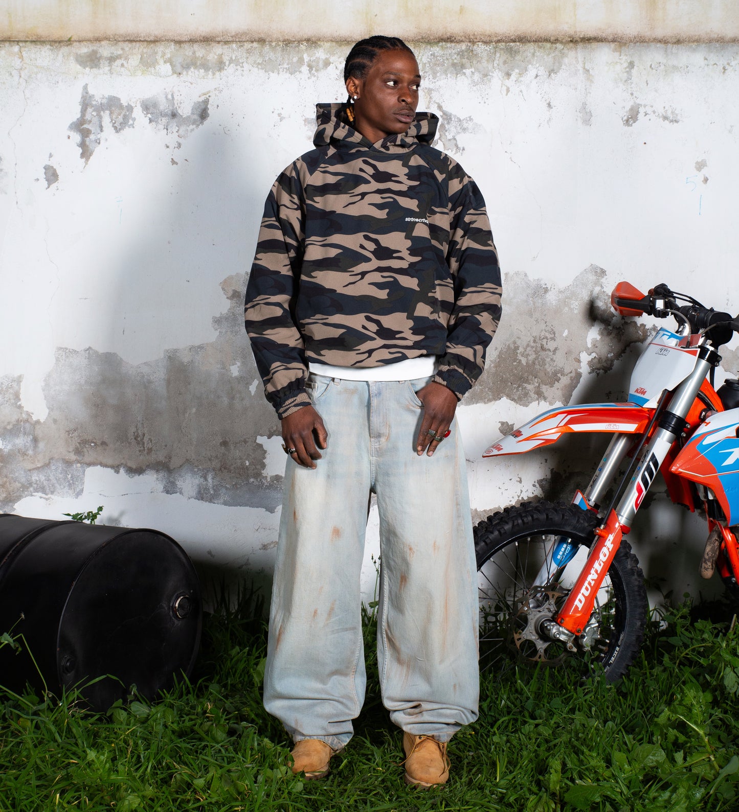 STRTN® POLAR TECH PRINTED HOODIE – Army