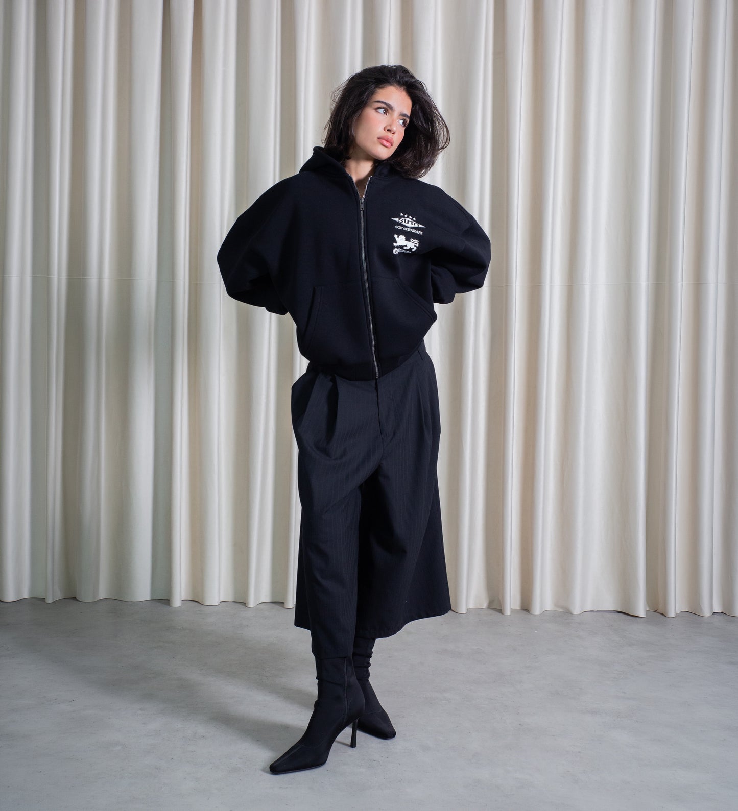 SMGO™ ZIP-UP HOODIE – Black