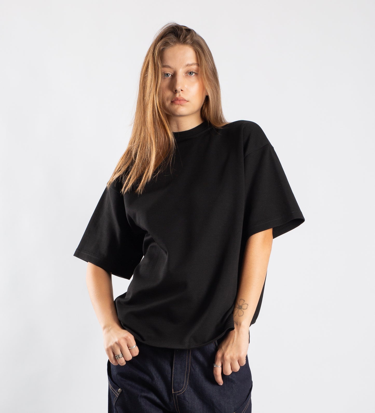 SIGNATURE HEAVYWEIGHT BOXY T-SHIRT – Black