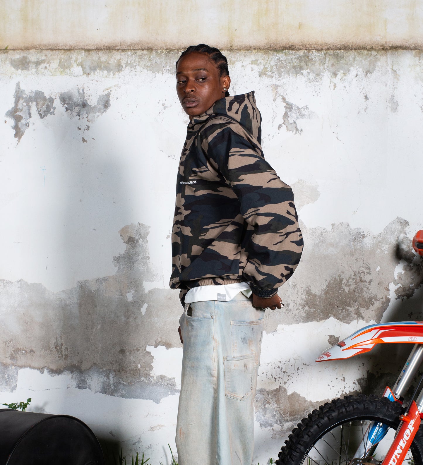 STRTN® POLAR TECH PRINTED HOODIE – Army