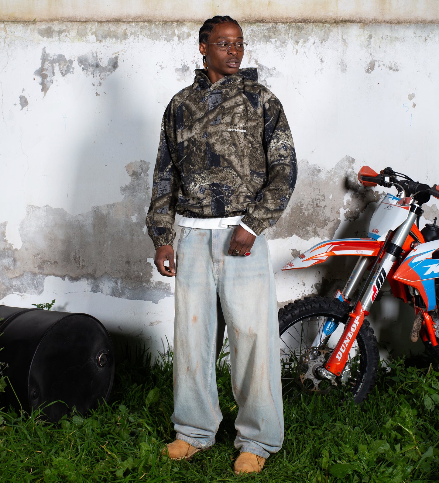 STRTN® POLAR TECH PRINTED HOODIE – Moss