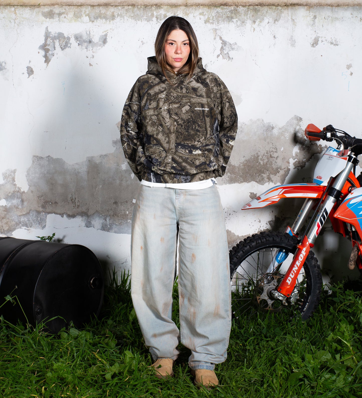 STRTN® POLAR TECH PRINTED HOODIE – Moss