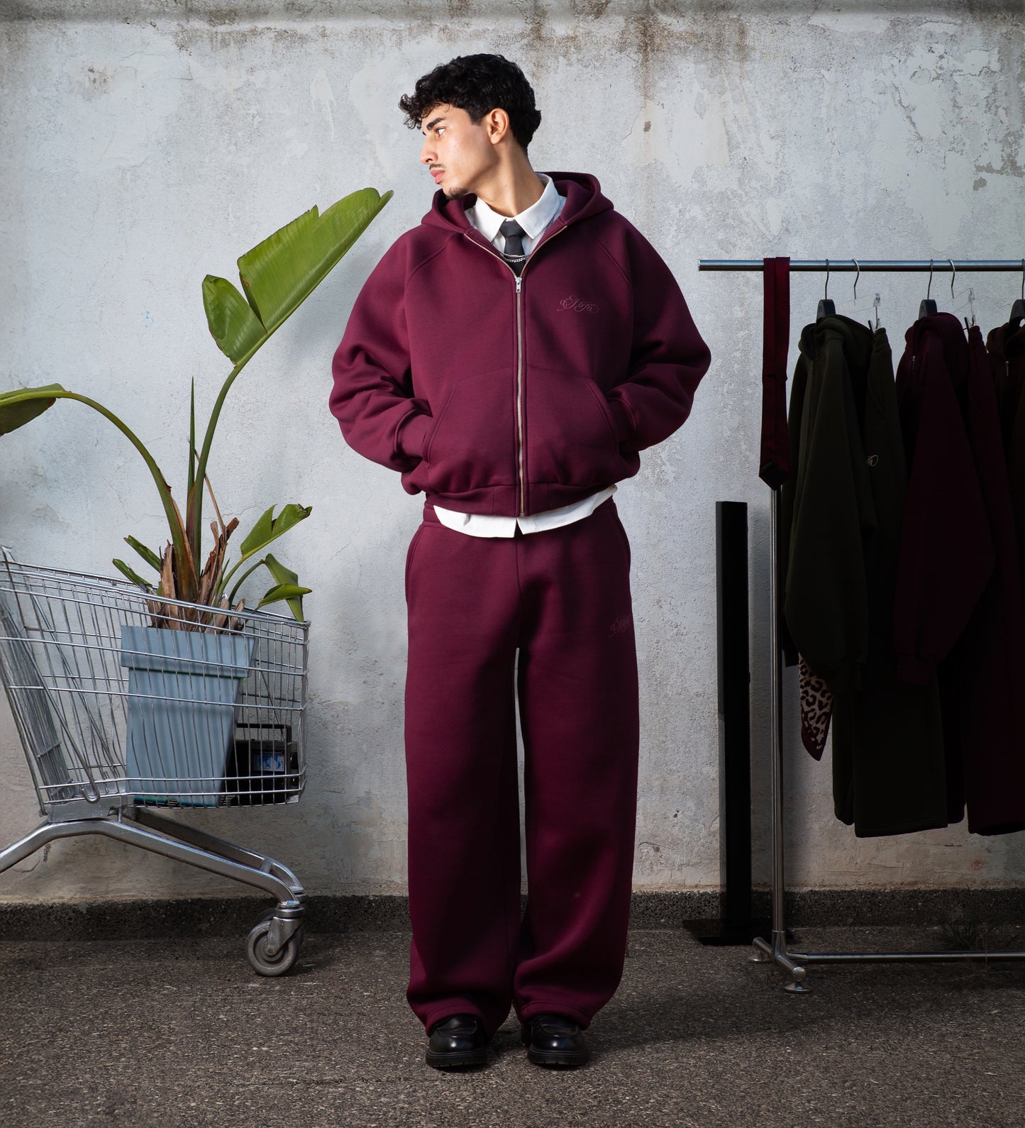STRTN BAGGY SWEATPANTS – Burgundy